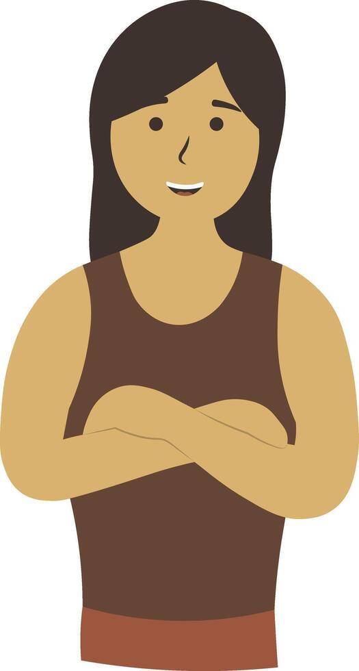 Girl with Excited Expression vector