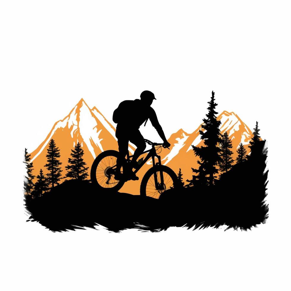 High-Resolution man Cycling Silhouette vector