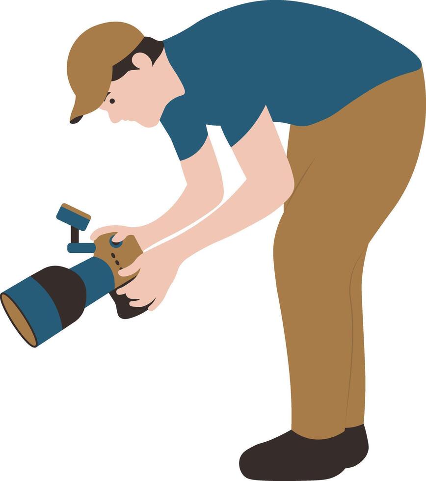 Man Photographer Illustration vector