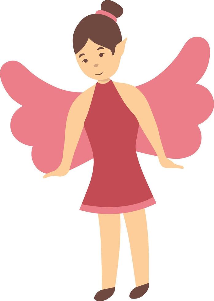 Little Fairy Character in Flat Design vector