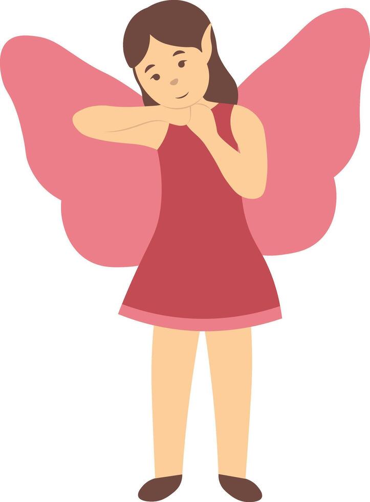 Little Fairy Character Illustration vector