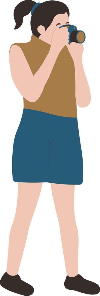 Women Photographer Illustration vector