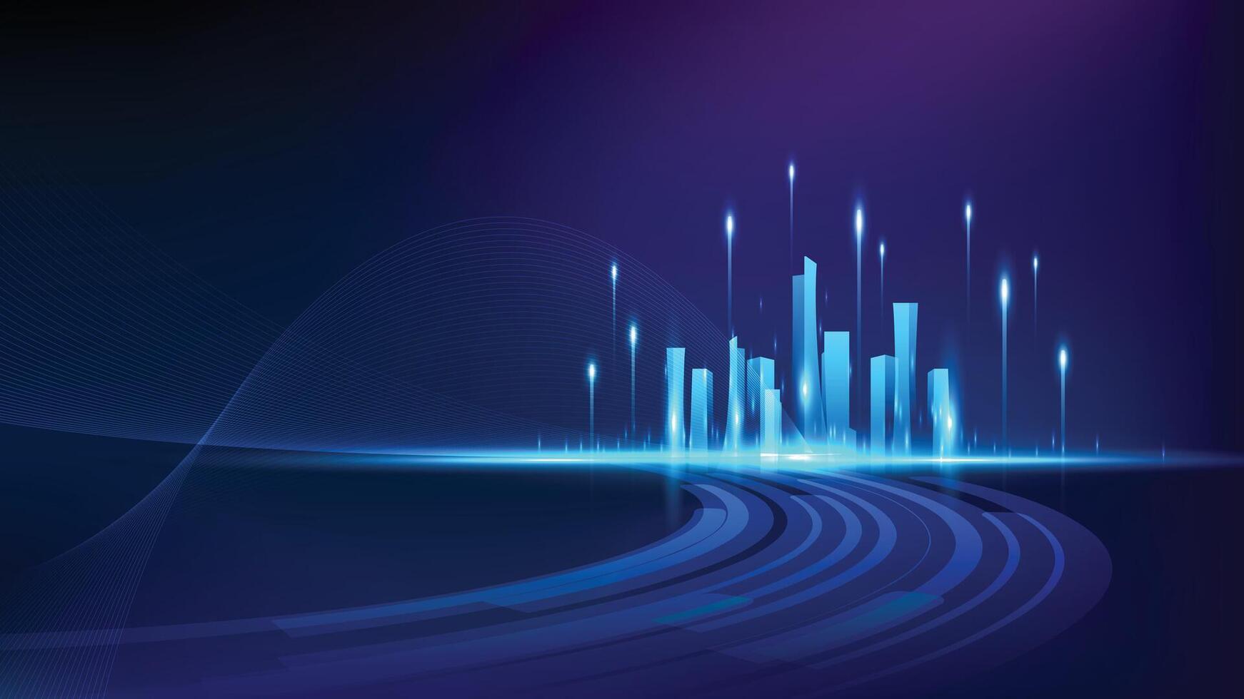 Futuristic of smart city concept background. Technology, innovation concept. vector