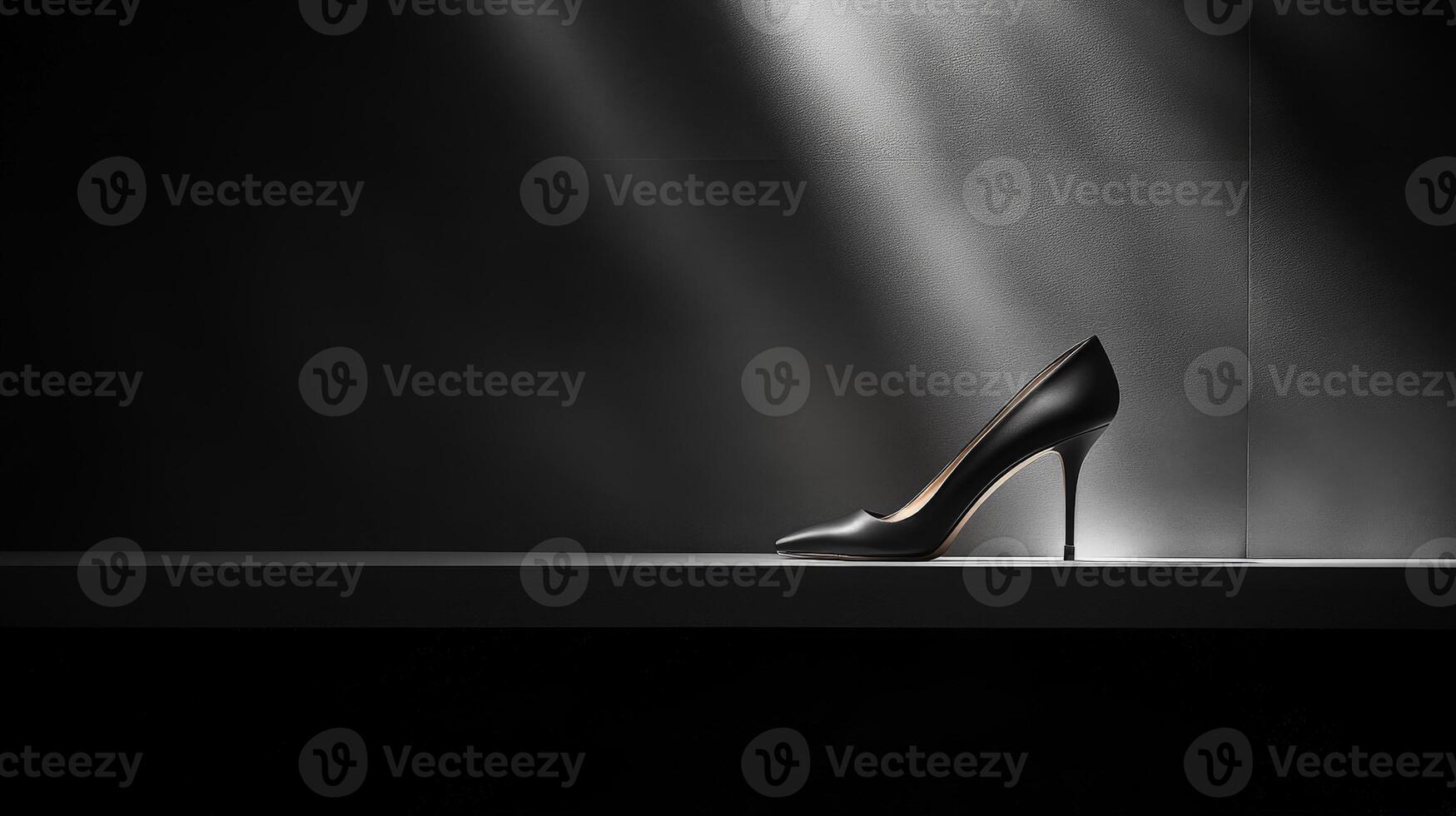 Elegant Black High Heel Shoe. photo