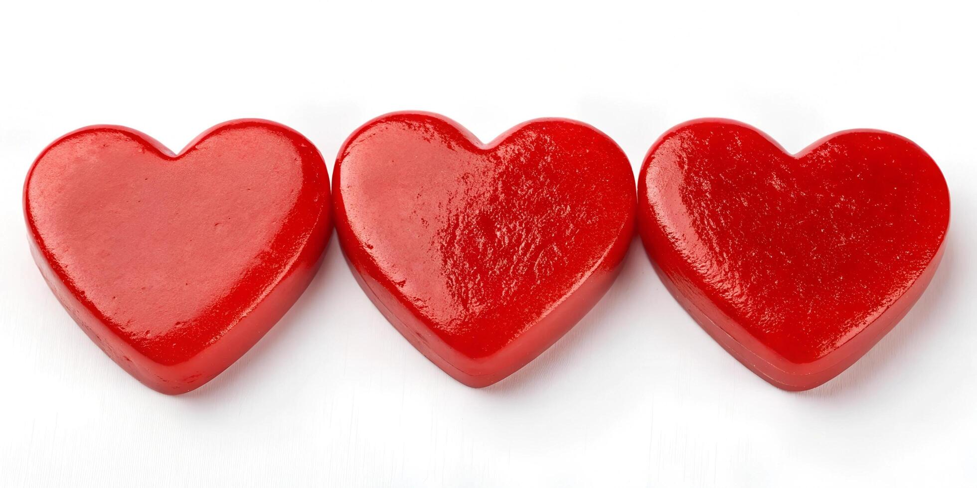 three red heart photo