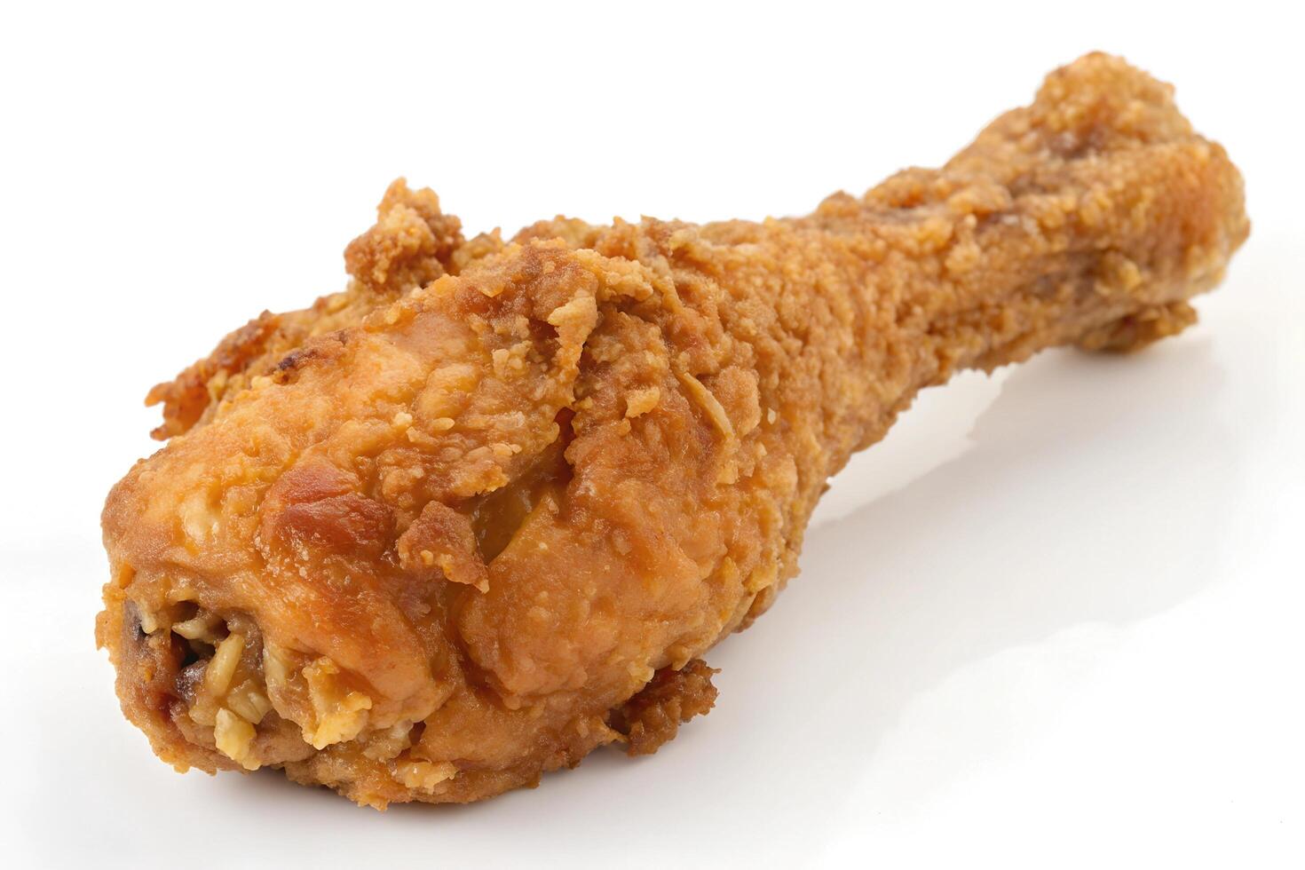 flying fried chicken isolated on white background photo