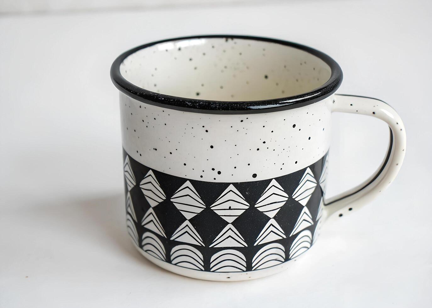A Closed-Up Shot of A Blank Coffee Mug Mock Up photo