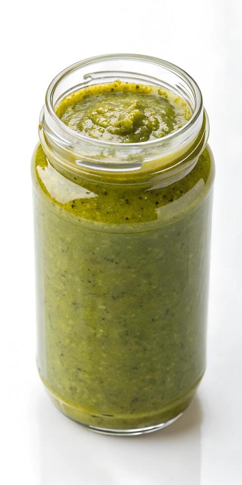 pistachio paste in jar photo