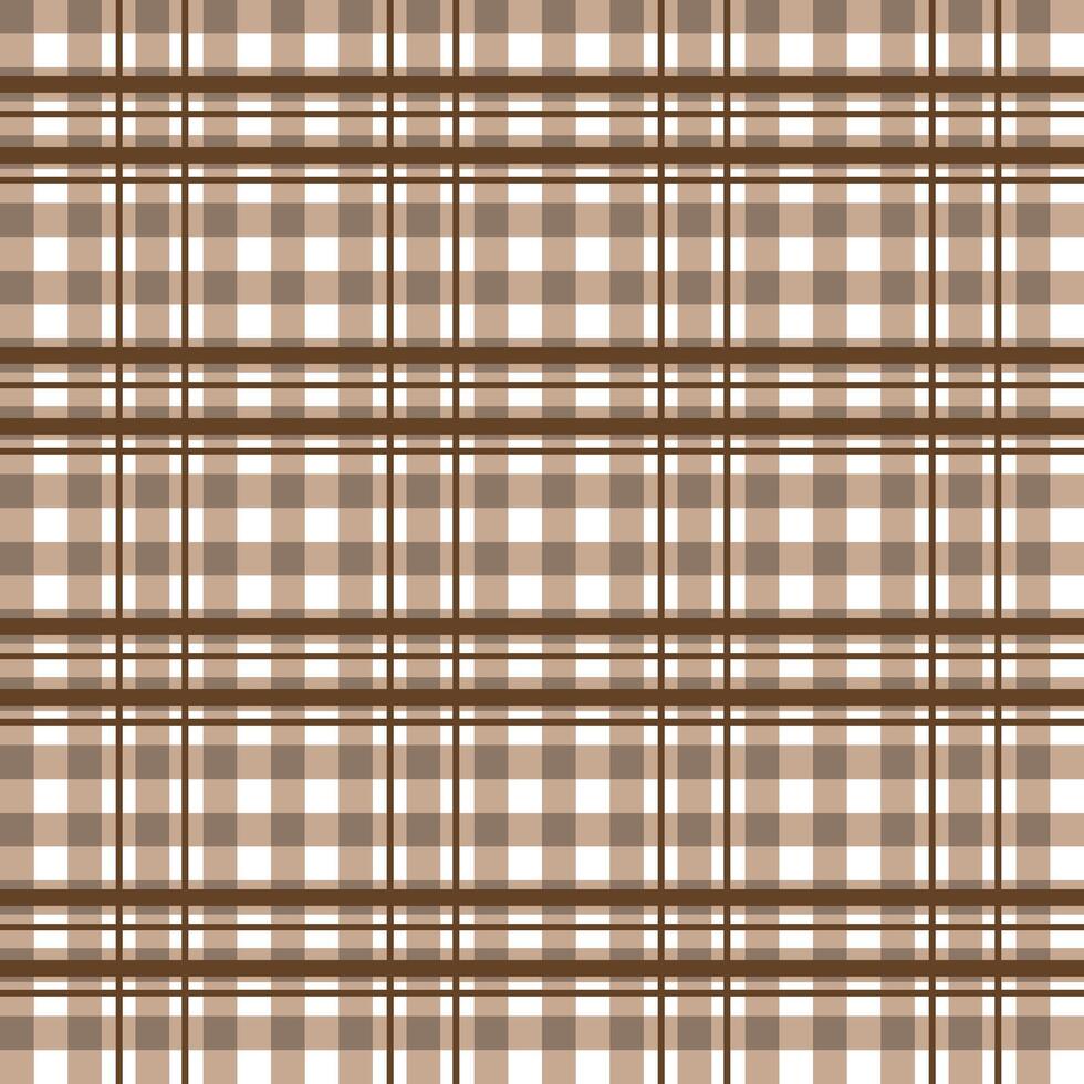 Brown Classic of tartan picnic style on seamless pattern. vector