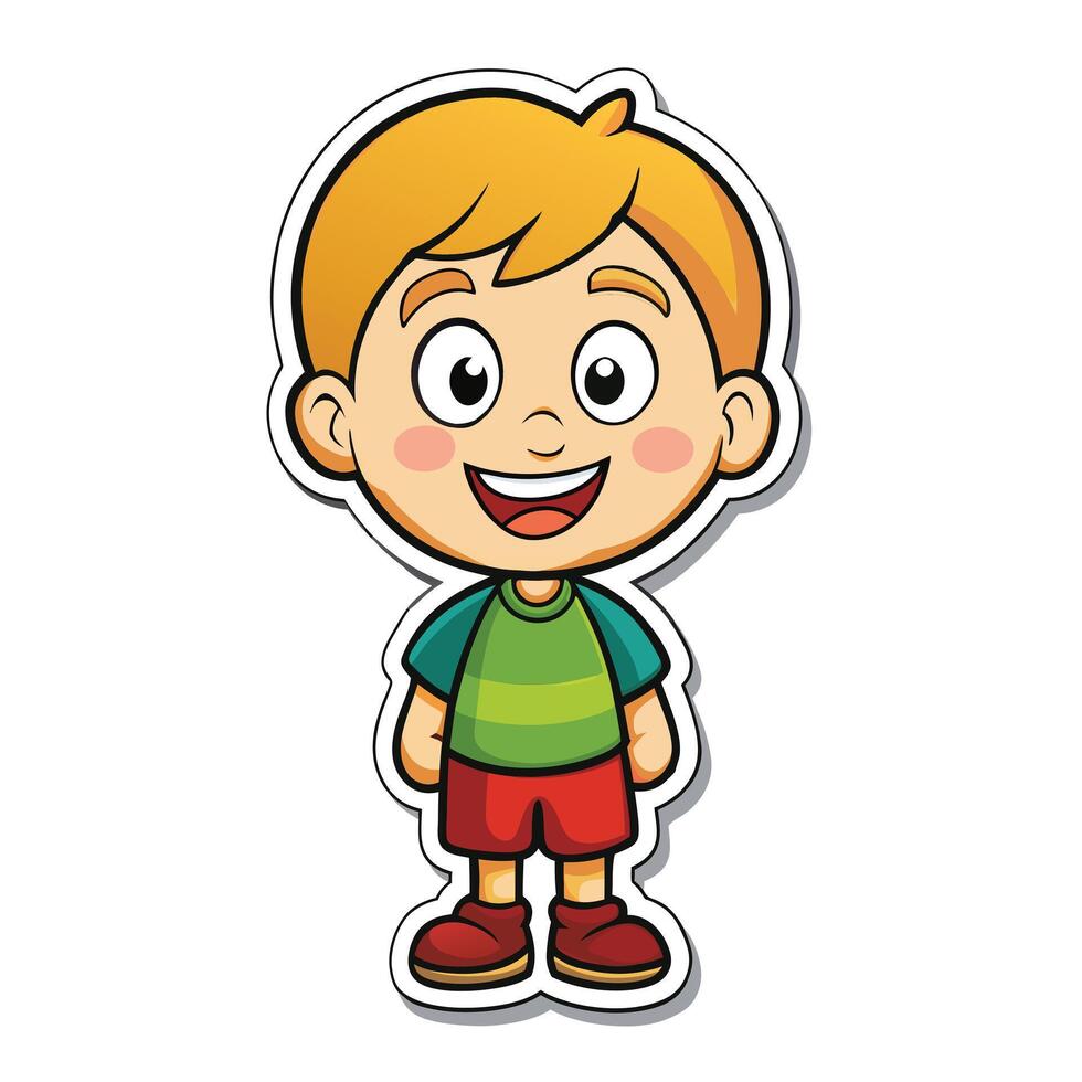 Cute happy smiling child isolated on white background vector
