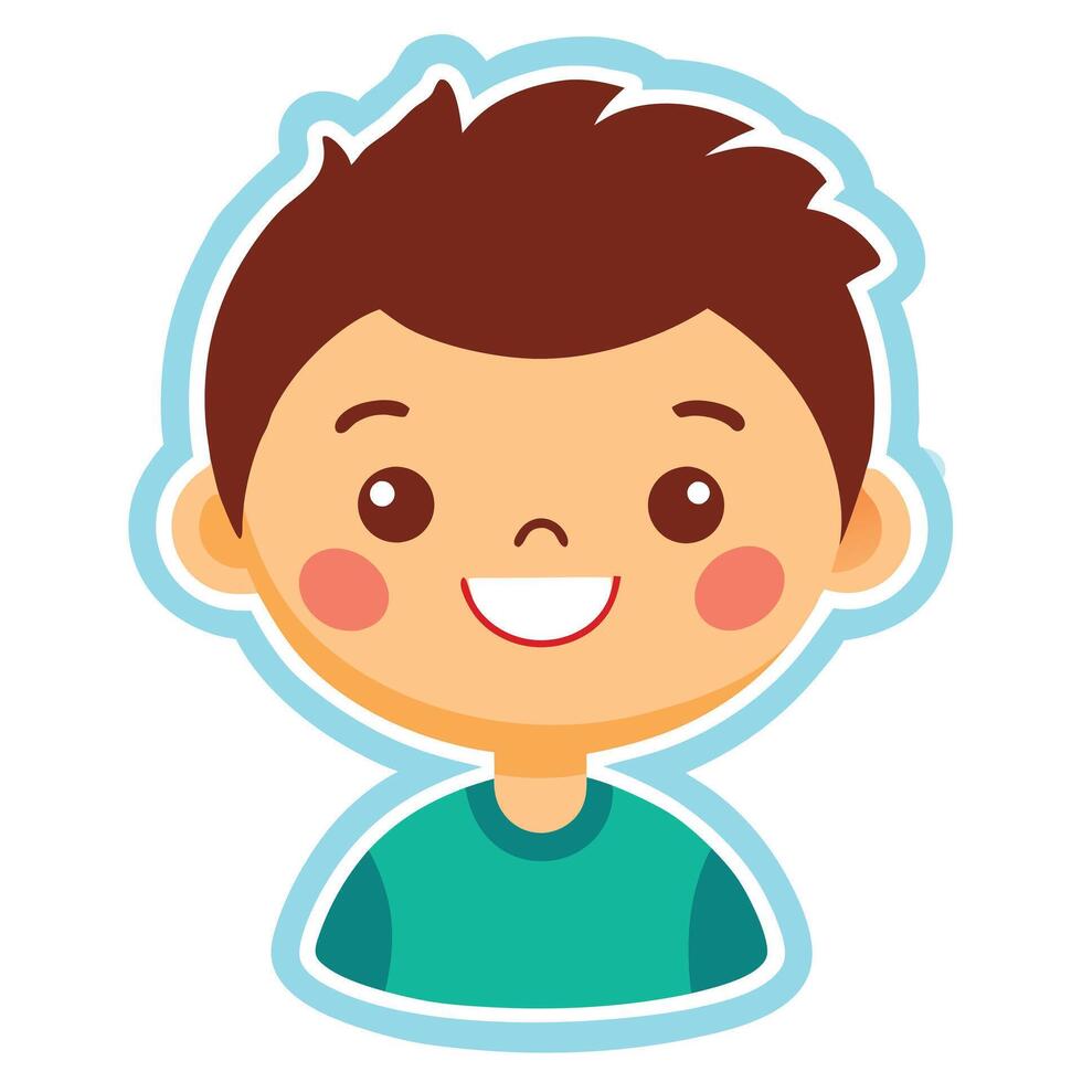 Cute happy smiling child isolated vector