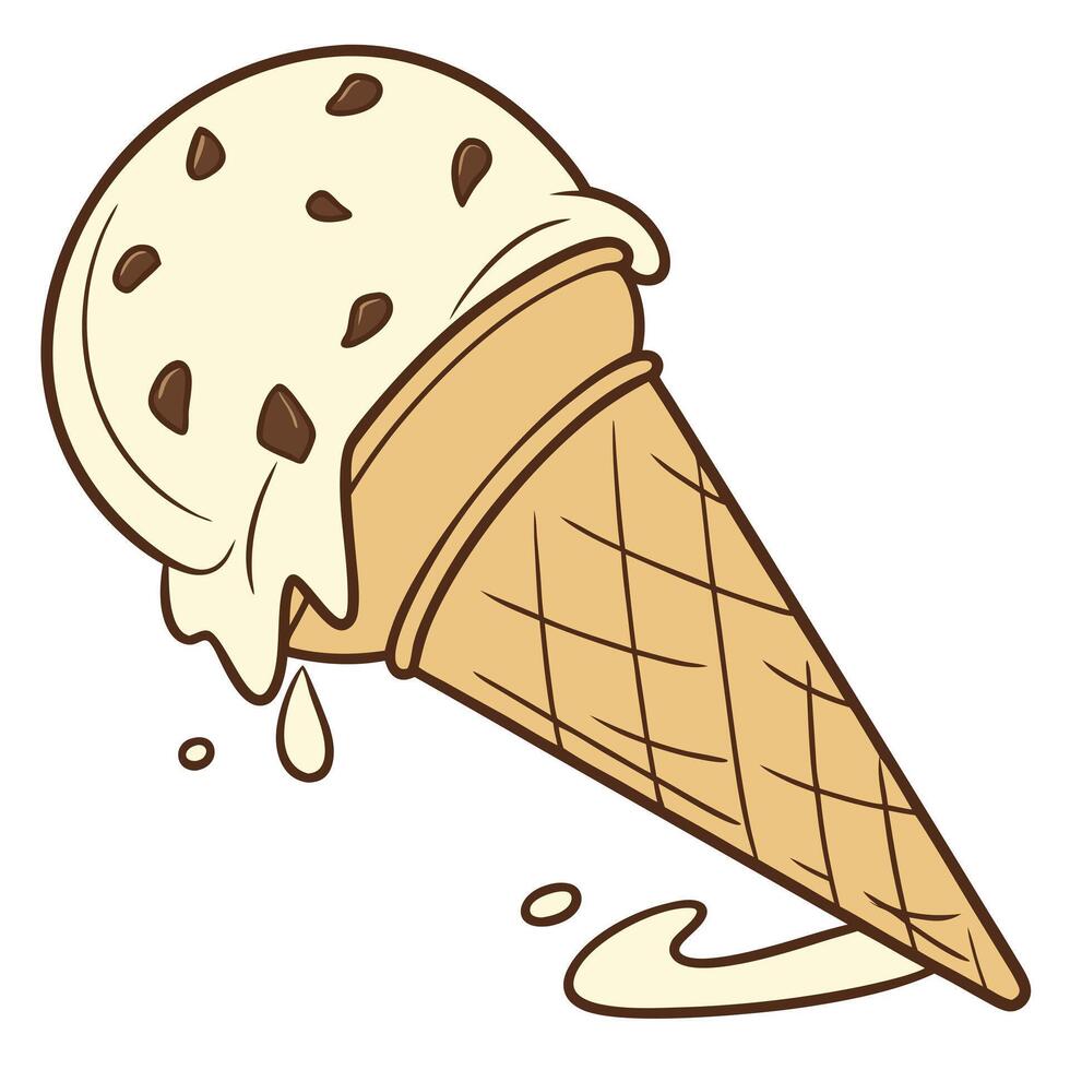 Realistic vanilla and chocolate ice cream ad vector
