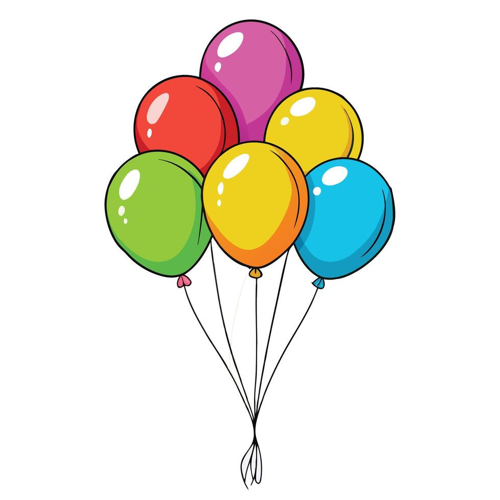 Glossy realistic tridimensional balloon background vector