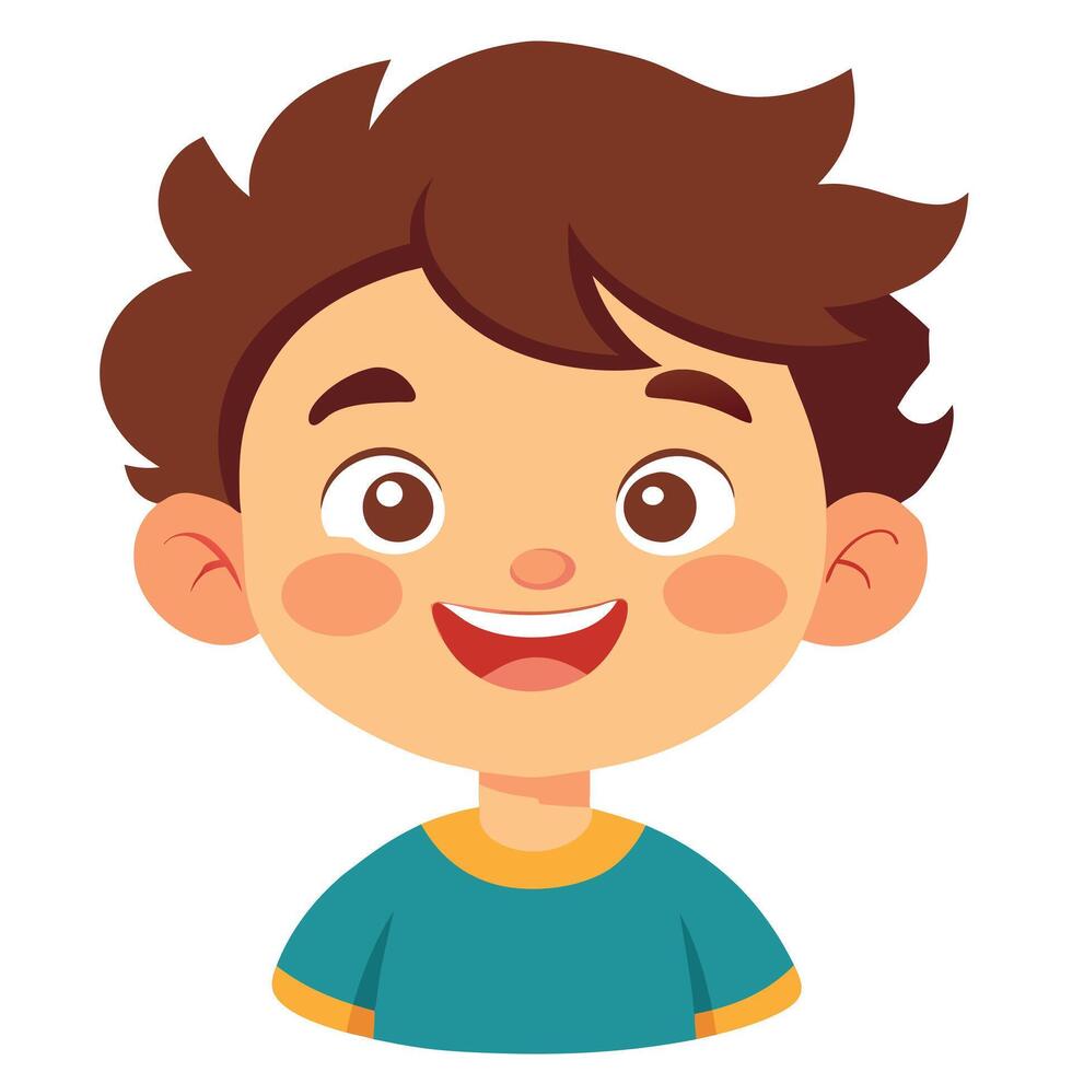 Happy Cartoon Boy Standing vector