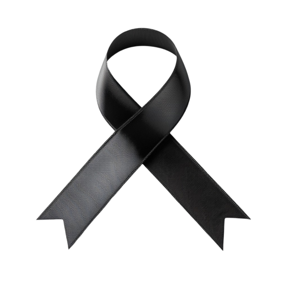 Black Ribbon on Transparent Background png
