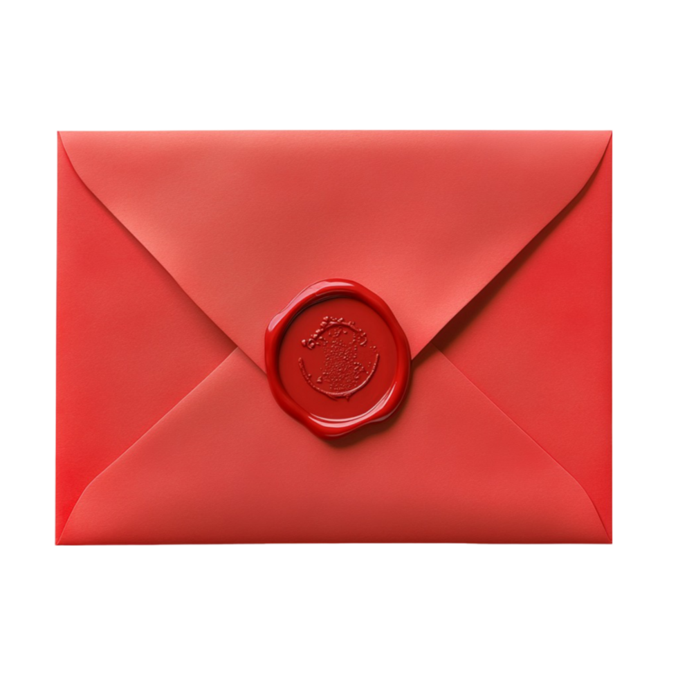 Red Envelope with Wax Seal png