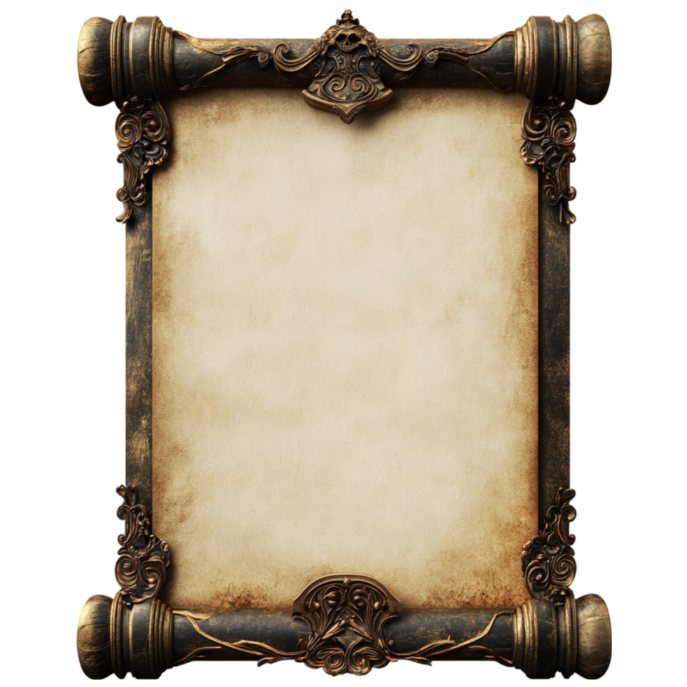 Old Scroll with Scroll Frame png