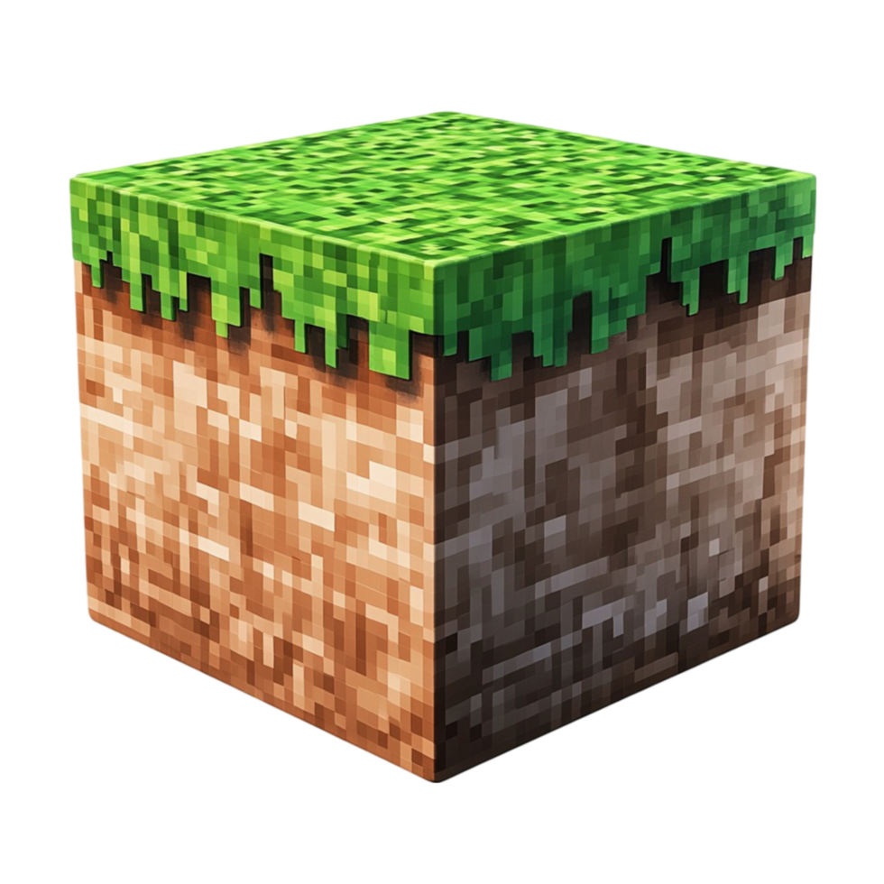 Minecraft Block on Transparent Background png