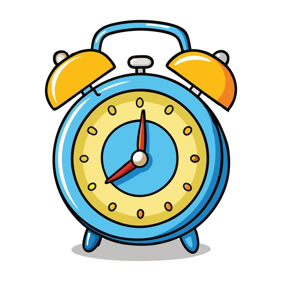 Back to school ringing alarm clock vector