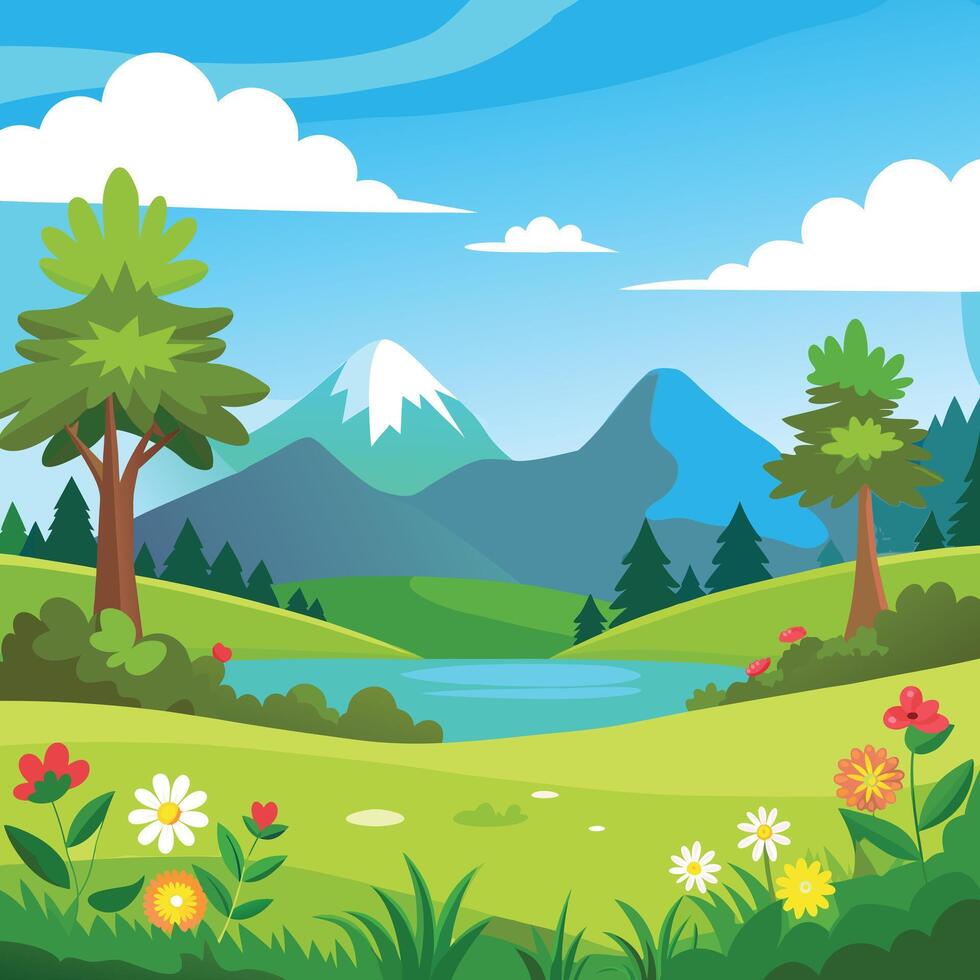 Beautiful of landscape background vector