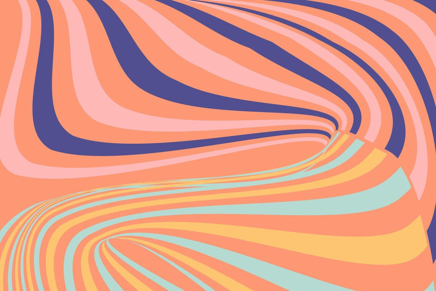 Colorful abstract swirl design with bold contrasting shapes in vibrant orange, blue, and pastels, perfect for backgrounds, presentations, or branding projects. vector