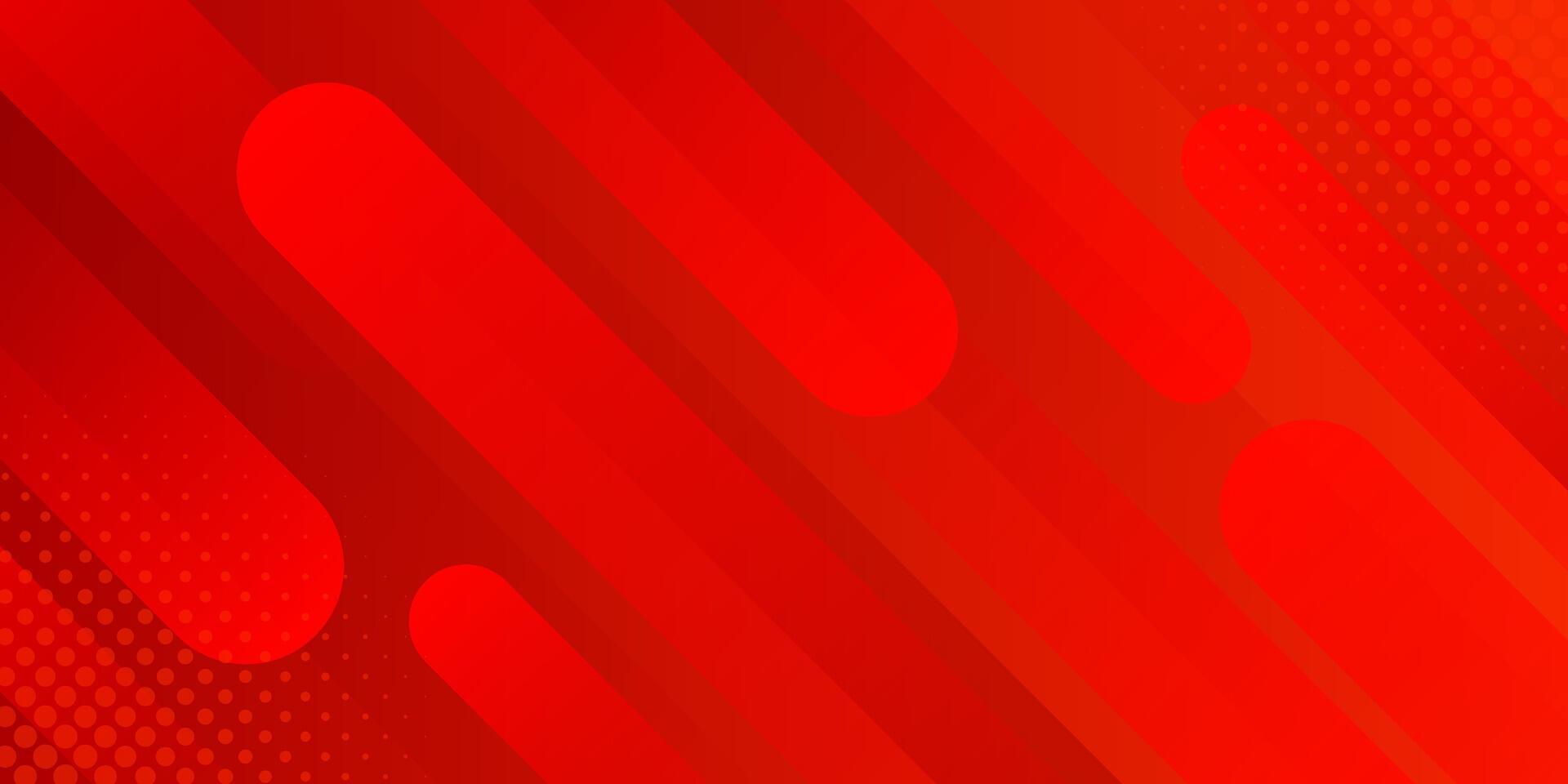 Red gradient abstract dynamic background with halftone. Modern geometric wallpaper. illustration vector