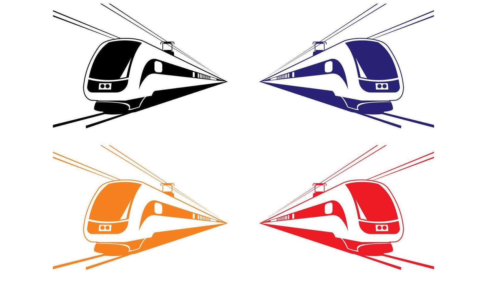 Train Outline illustration Isolated On A White Background vector
