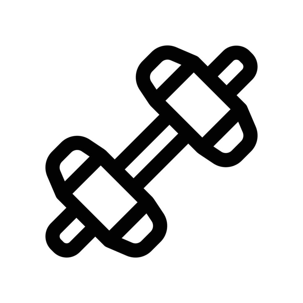 dumbbell line icon. vector