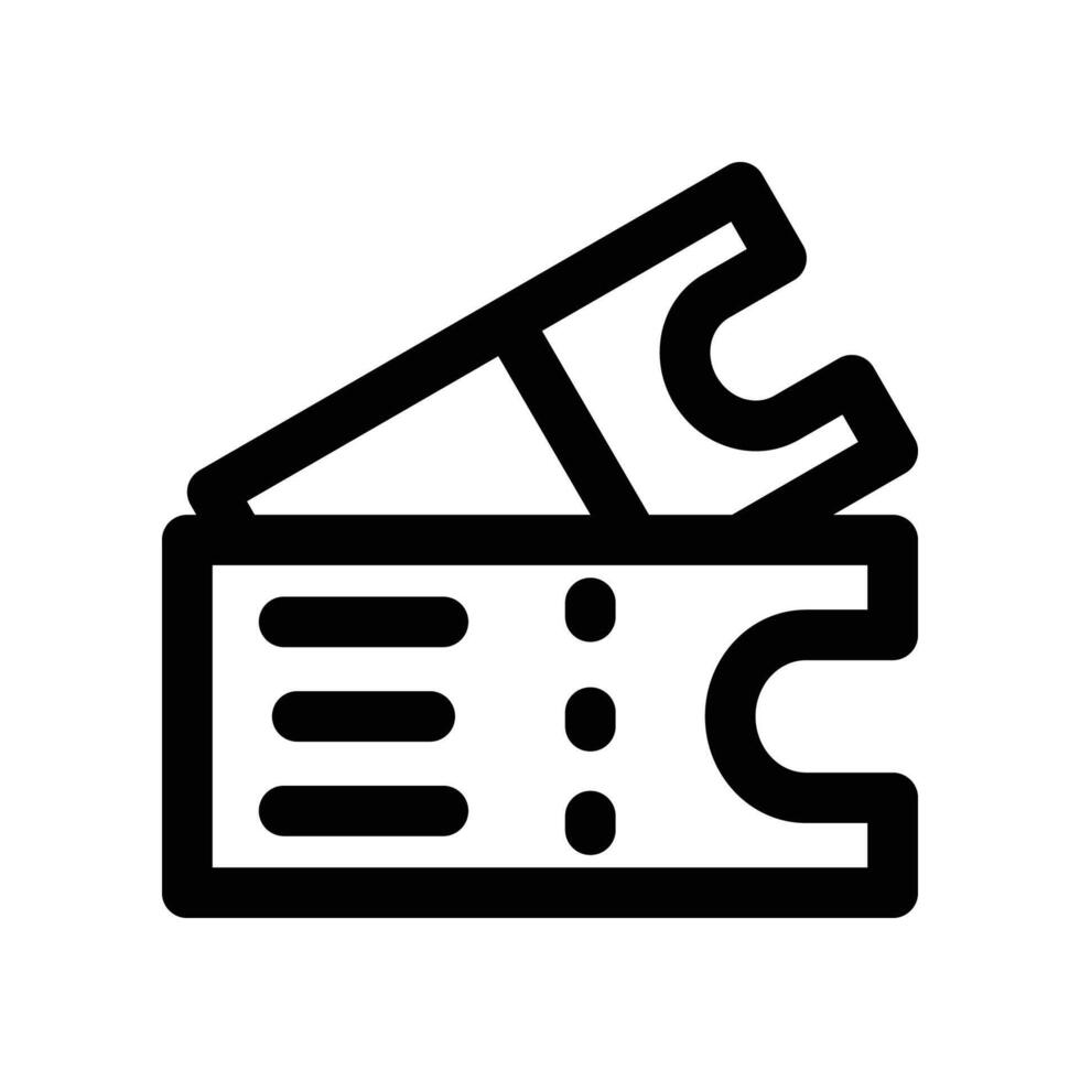 ticket line icon. vector
