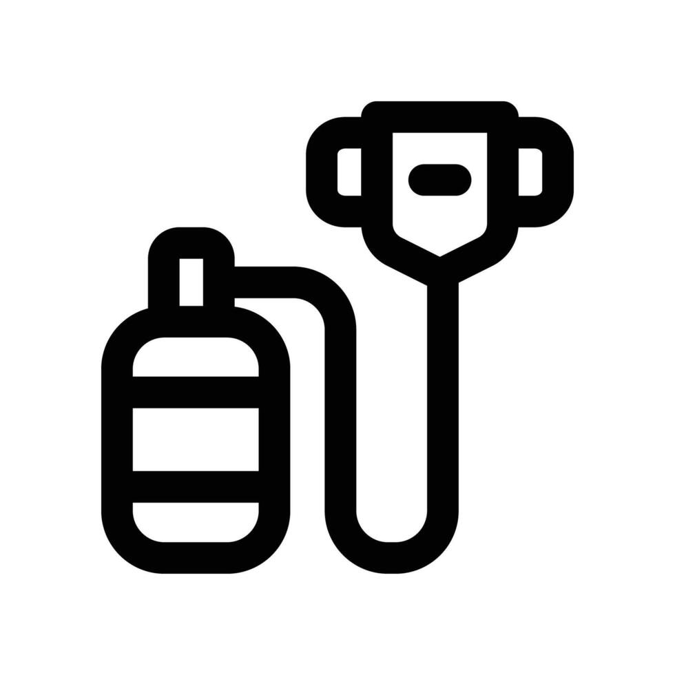 oxygen tank line icon. vector