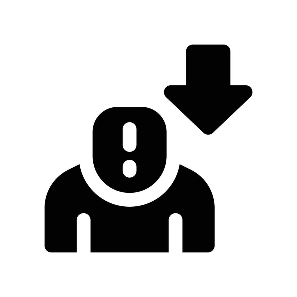 human error glyph icon. vector