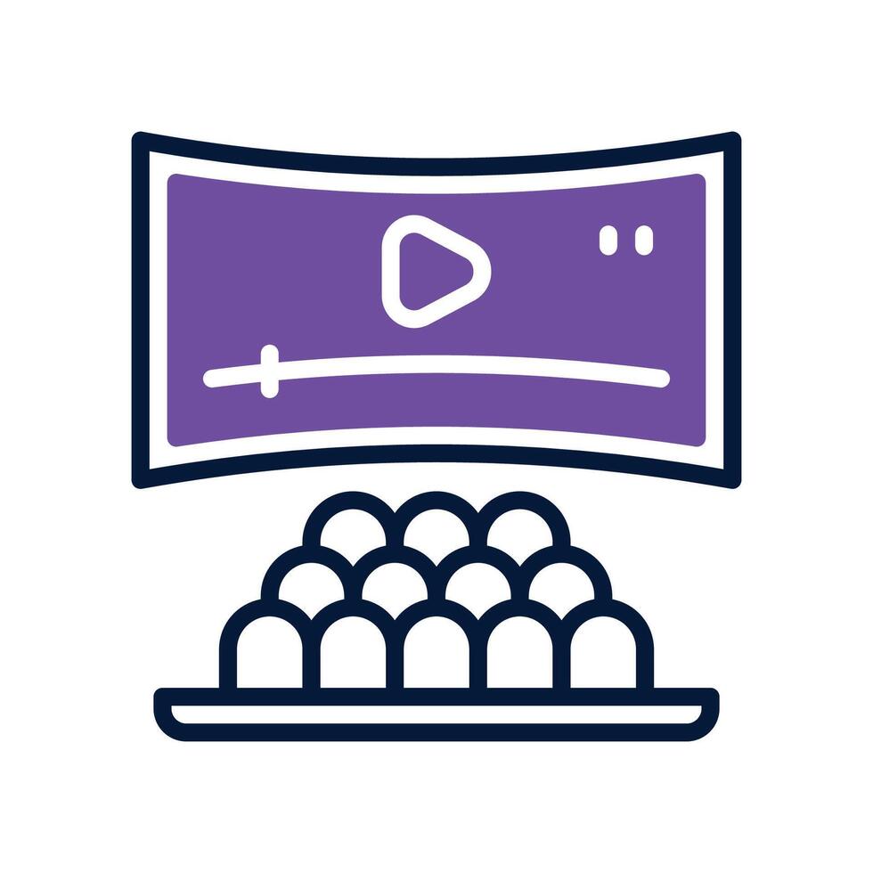 cinema dual tone icon vector