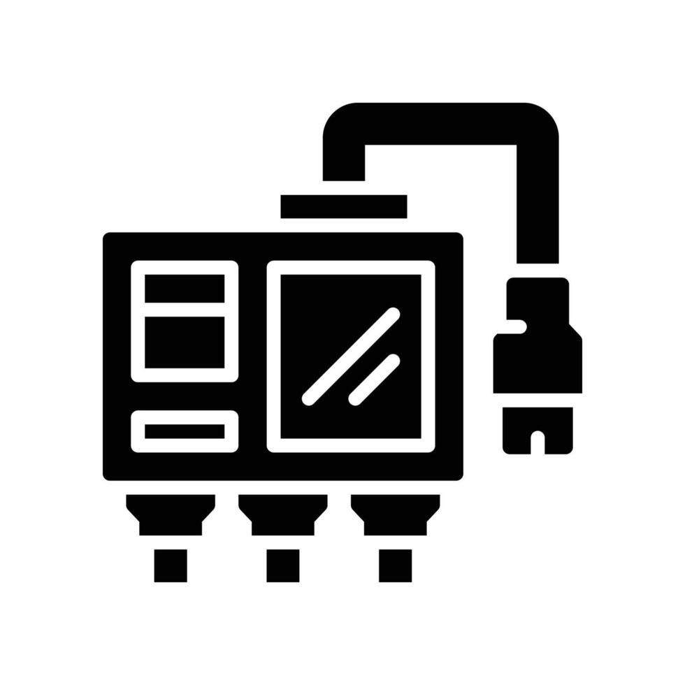 usb hub solid icon vector