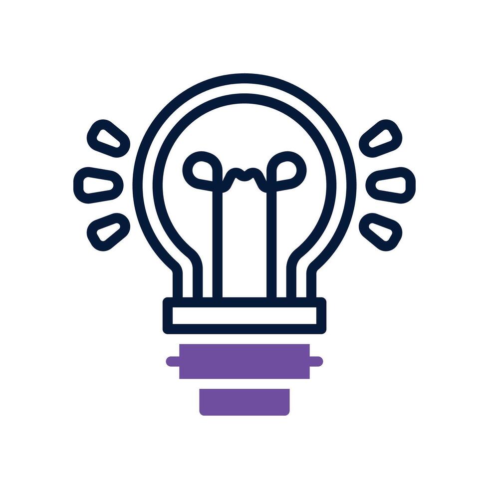 light bulb dual tone icon vector