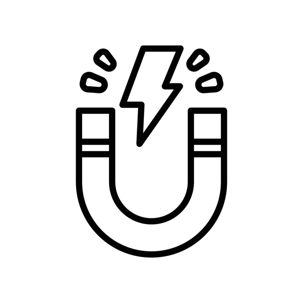 magnet line icon vector