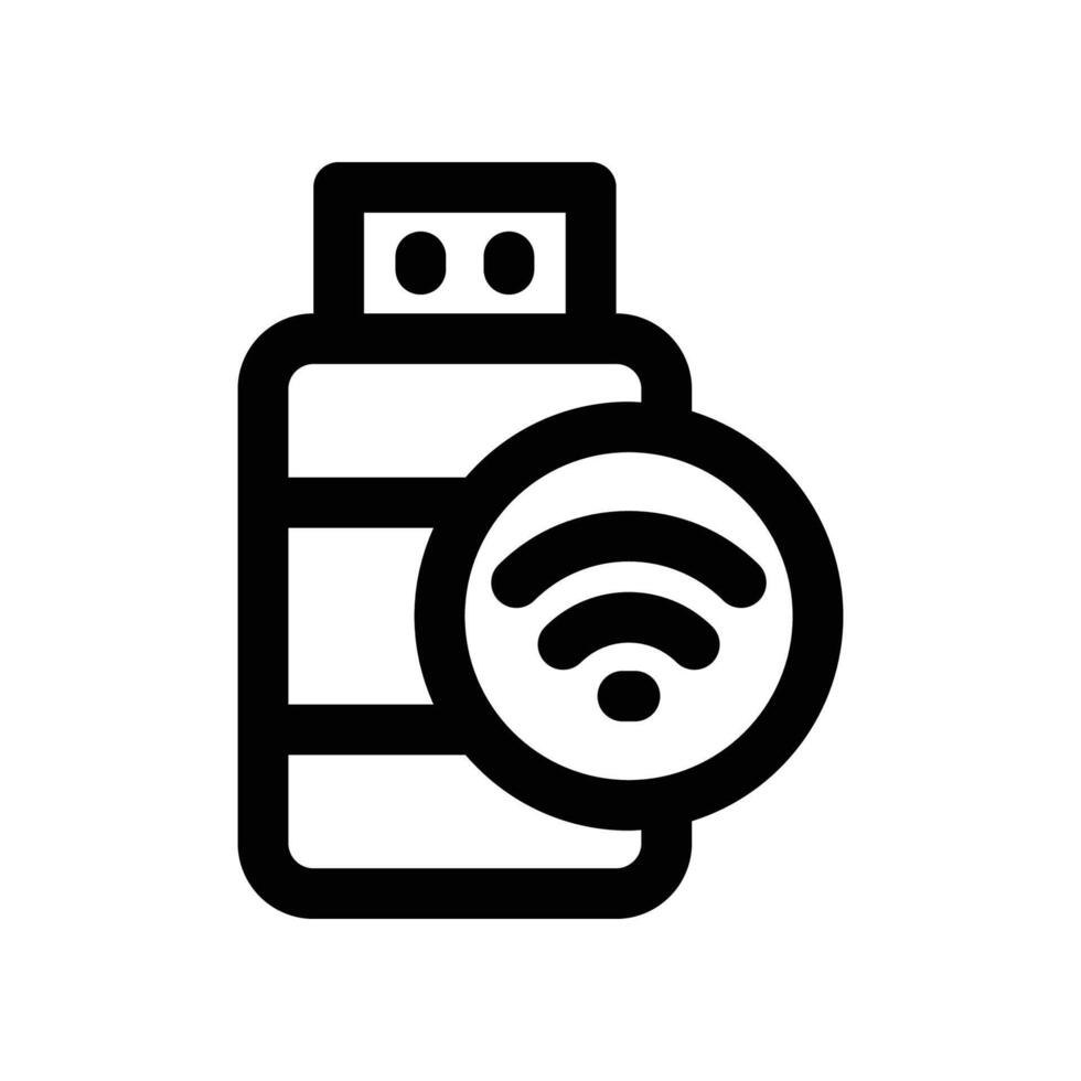 usb line icon. vector