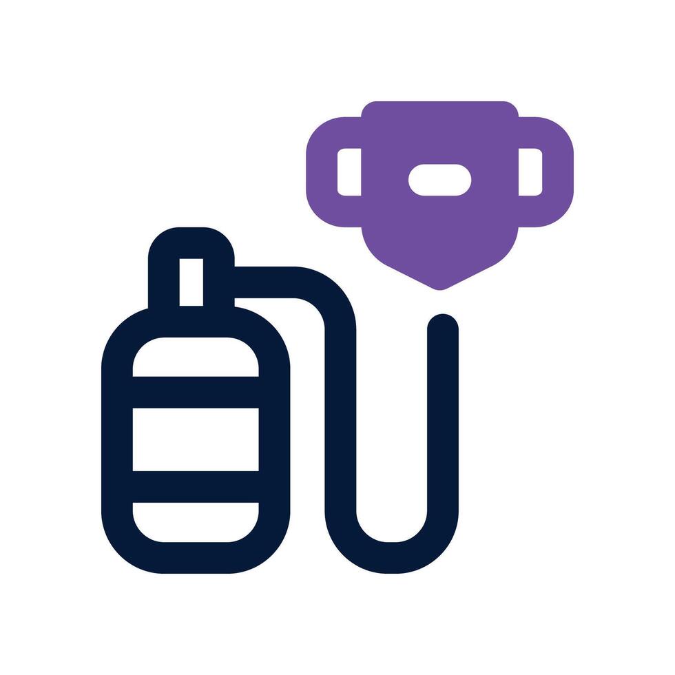 oxygen tank dual tone icon. vector