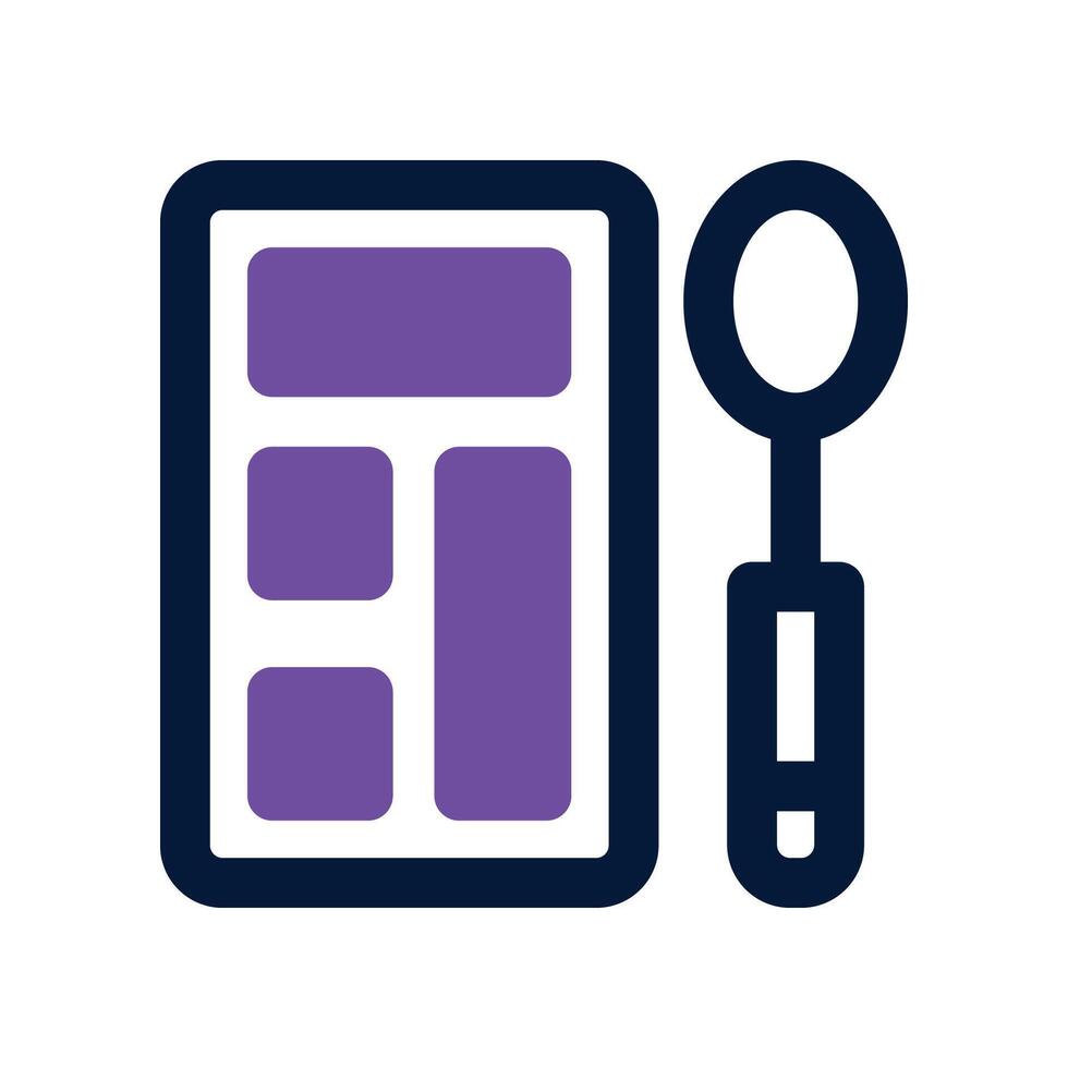 calories calculator dual tone icon. vector