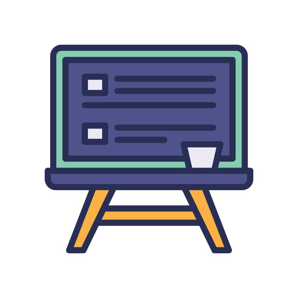 blackboard filled color icon vector