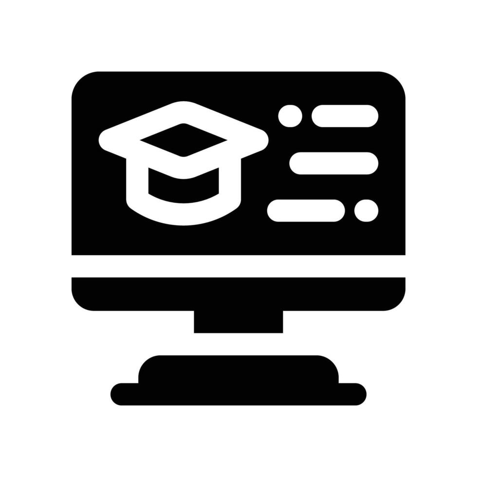 online education glyph icon. vector