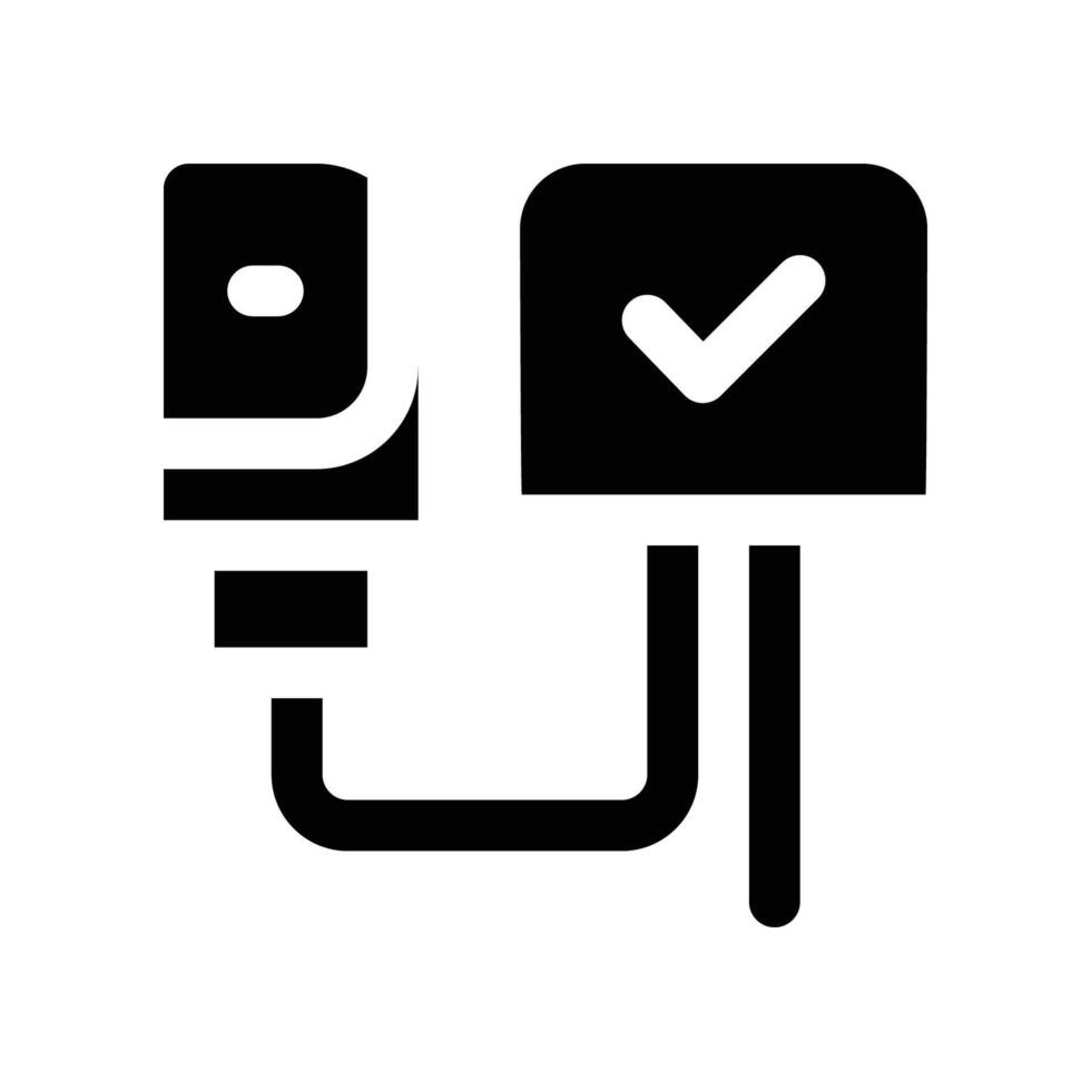 medical check up solid icon. vector