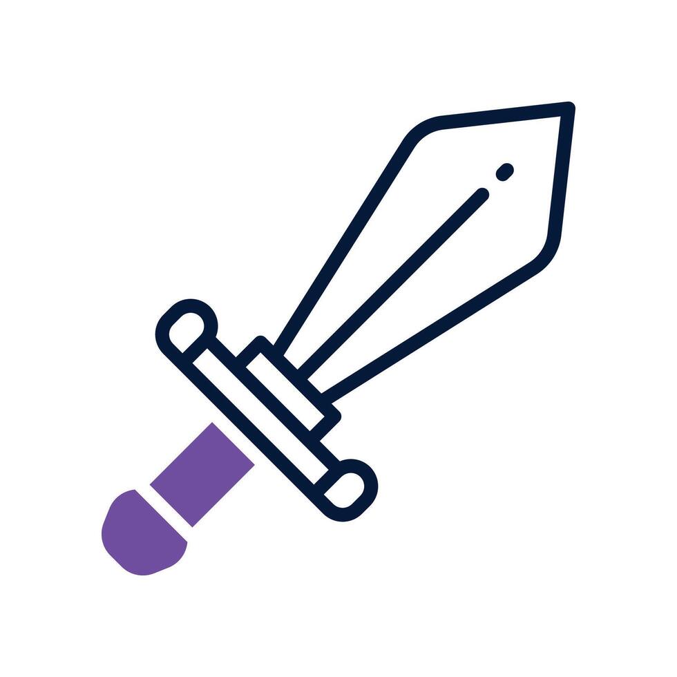 gaming sword dual tone icon vector