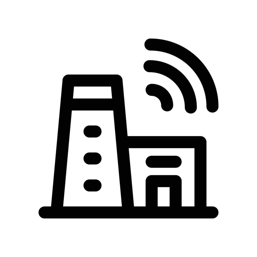 digital factory line icon. vector