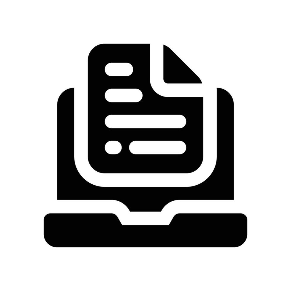document glyph icon. vector