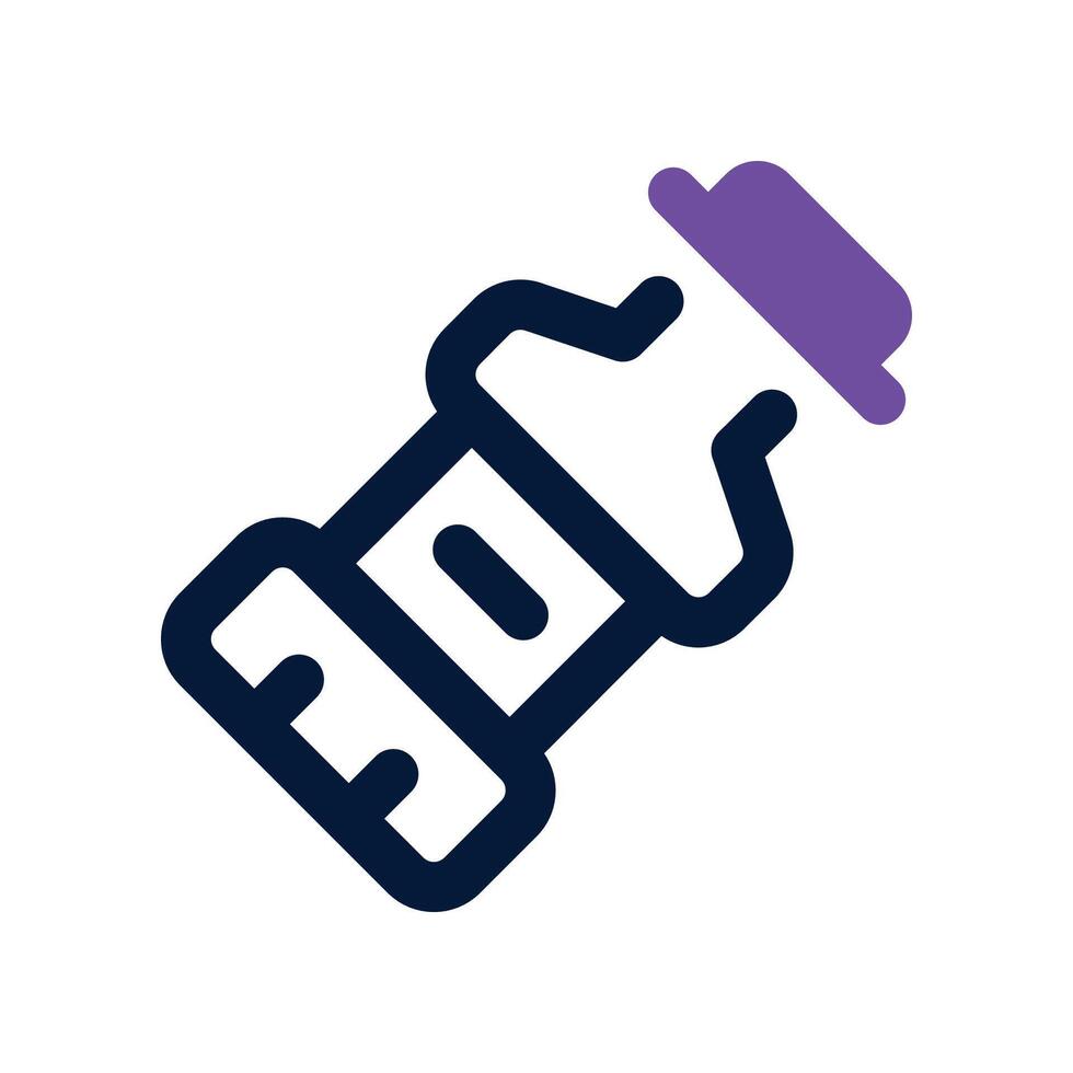 bottle dual tone icon. vector