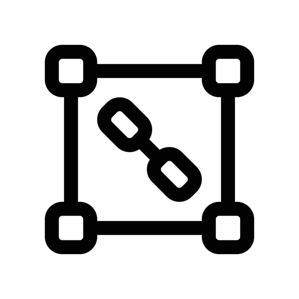 blockchain line icon. vector