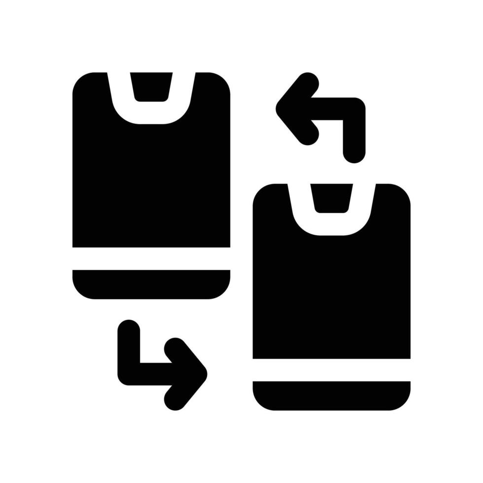 data exchange glyph icon. vector