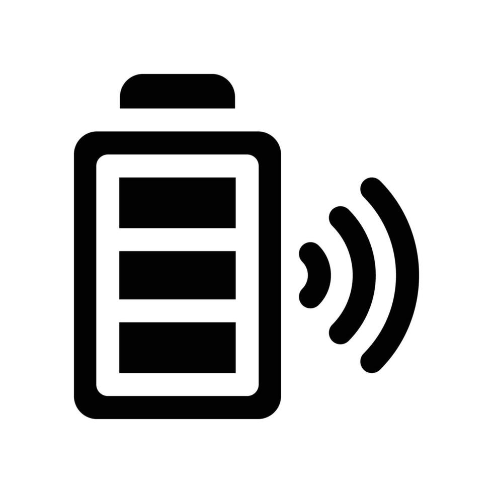 battery glyph icon. vector