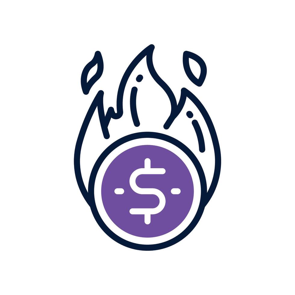 bankruptcy dual tone icon vector