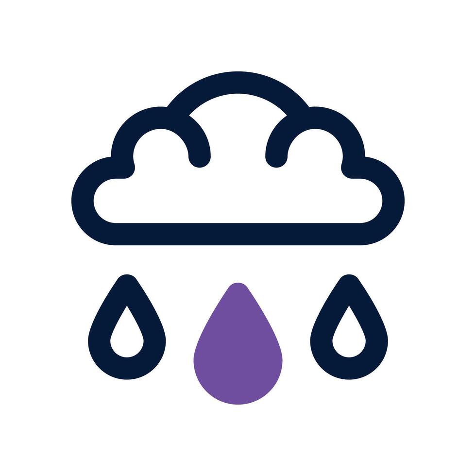 rain icon. dual tone icon for your website, mobile, presentation, and logo design. vector